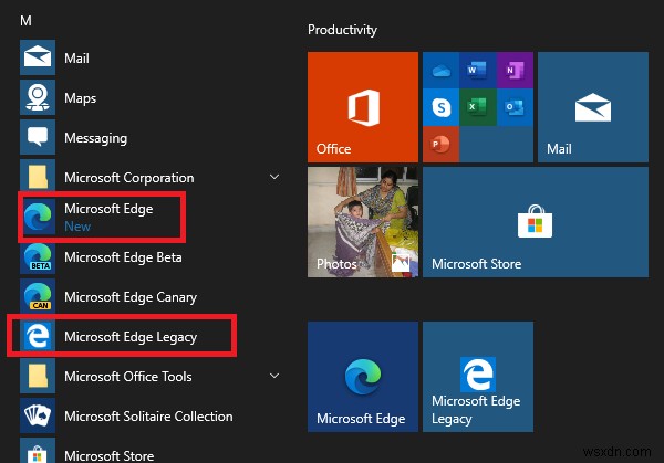 Windows 10에서 Legacy Edge와 Chromium Edge를 나란히 실행하는 방법 