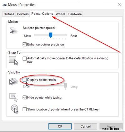 Windows 10에서 마우스 포인터 추적을 활성화하는 방법 