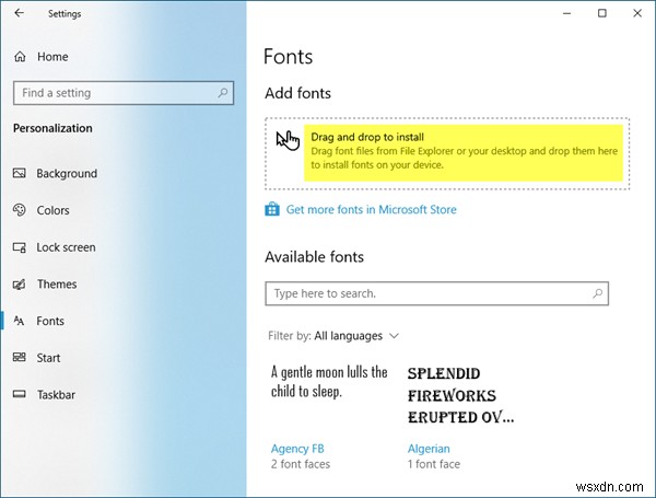 Windows 11/10에서 자신만을 위한 글꼴을 설치하거나 변경하는 방법 
