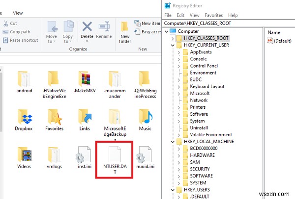 Windows 10에서 NTUSER.DAT 파일이란 무엇입니까? 