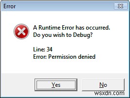 Windows 컴퓨터에서 스크립트 오류 및 런타임 오류 메시지 비활성화 