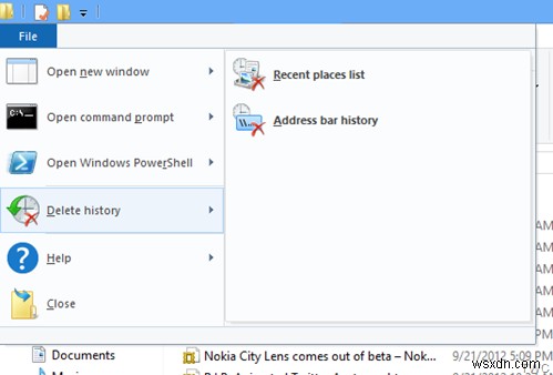 Windows 10의 파일 탐색기에서 자주 사용하는 장소 목록에서 항목 제거 