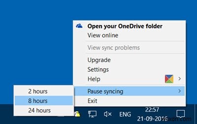 Windows 10의 OneDrive에서 동기화를 재개하거나 일시 중지하는 방법 