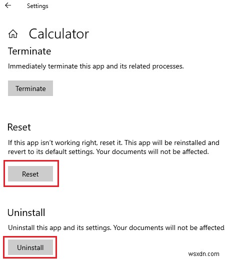 Windows 10에서 계산기가 작동하지 않음 