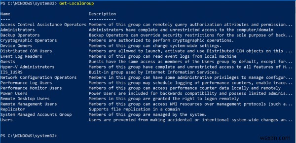 Windows PowerShell을 사용하여 로컬 사용자 및 그룹을 관리하는 방법 