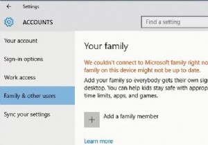 Windows 10  Microsoft 가족에 연결할 수 없습니다  오류 해결 방법