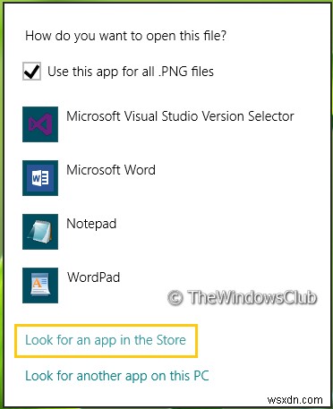 Windows 11/10의 기본 프로그램 선택 메뉴에서 스토어 옵션에서 앱 찾기 제거 