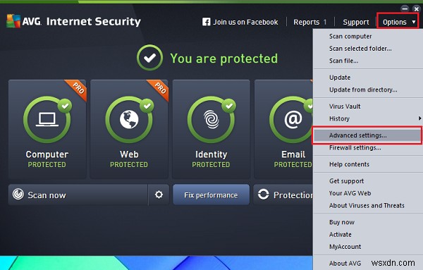 AVG AntiVirus Free 시스템 트레이 알림을 비활성화하는 방법 