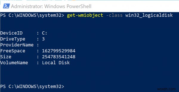 Windows PowerShell을 사용하여 하드 드라이브에 대한 정보를 찾는 방법 