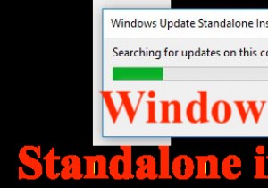 Windows Update 독립 실행형 설치 프로그램이 이 컴퓨터에서 업데이트 검색 중 멈춤 
