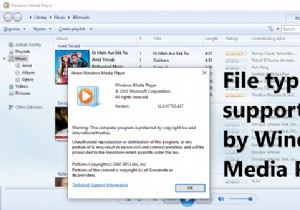Windows Media Player에서 지원하는 파일 형식 