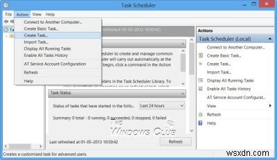 작업 스케줄러를 사용하여 Windows가 매시간 시간을 말하도록 설정 