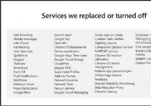 Microsoft는 새 Edge에서 이러한 Chromium 서비스 및 기능을 비활성화했습니다. 