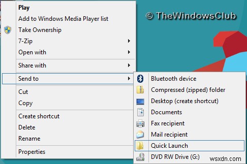 Windows 10에서 상황에 맞는 메뉴를 통해 빠른 실행에 프로그램을 추가하는 방법 