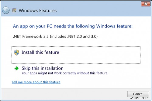 Windows 10에서 .NET Framework 3.5를 활성화하거나 설치하는 방법 