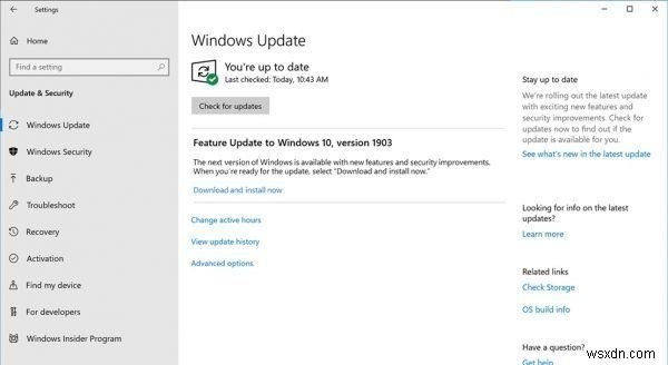 Windows 10 v1903 2019년 5월 업데이트 새로운 기능 목록 