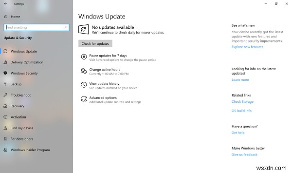 Windows 10 v1903 2019년 5월 업데이트 새로운 기능 목록 