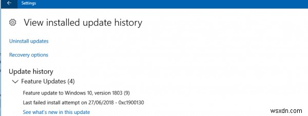 Windows 10에서 Windows 업데이트 오류 0xc1900130 수정 