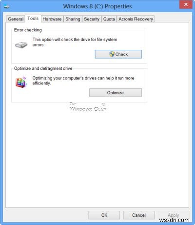 Windows 10 스캔 및 복구 드라이브가 멈춤 
