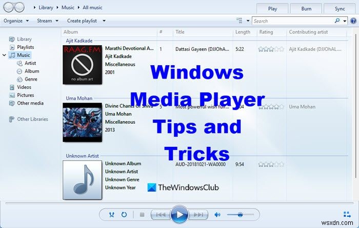 당신이 알지 못하는 Windows Media Player 팁 및 요령 