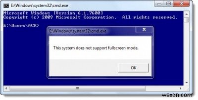 Windows 11/10 운영 체제의 전체 화면 명령 프롬프트 