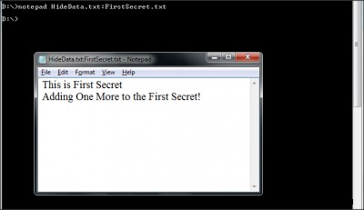 Windows 10의 비밀 메모장 텍스트 파일 구획에서 데이터 숨기기 