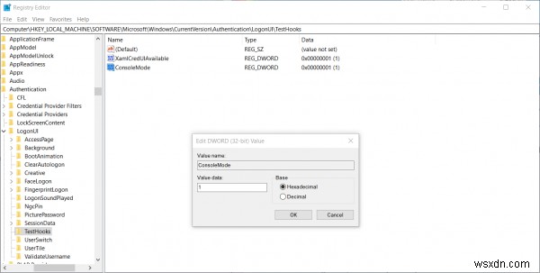 Windows 10에서 콘솔 모드 로그인을 활성화 또는 비활성화하는 방법 
