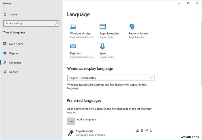 Windows 11/10의 MUI(다국어 사용자 인터페이스) 