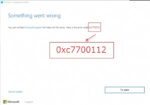 Windows 10 업그레이드 오류 코드 0xc7700112 수정 