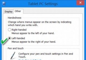 왼손잡이 사용자가 Surface 또는 Windows 태블릿을 더 쉽게 사용할 수 있도록 합니다. 