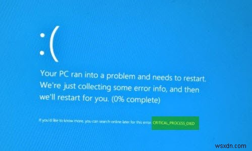 Windows 10에서 ntkrnlmp.exe BSOD 수정 