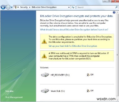 Windows 10의 Microsoft BitLocker 기능 