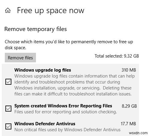 매우 큰 시스템 대기 Windows 오류 보고 파일을 삭제하는 방법 