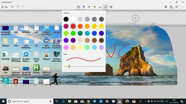 Windows 10에서 Snip &Sketch 앱을 사용하여 스크린샷을 캡처하고 주석을 추가하는 방법 