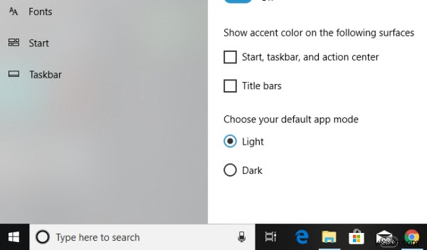 Windows 10에서 Cortana 검색 상자가 흰색으로 변경됨 