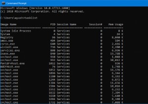 TaskList를 사용하여 모든 Windows 프로세스를 텍스트 파일에 저장하는 방법 
