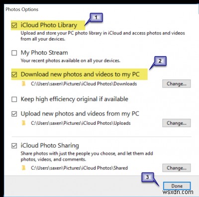 Windows 10에서 iCloud 사진이 다운로드되지 않거나 표시되지 않음 