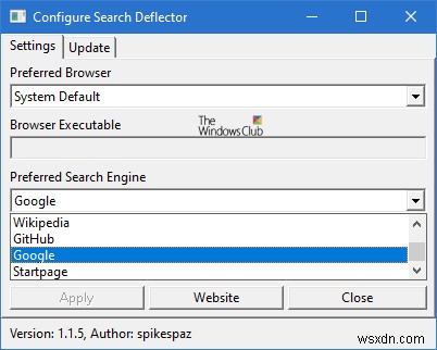 Windows 10의 시작 메뉴 또는 작업 표시줄 검색에서 Google 검색을 기본 검색으로 설정 