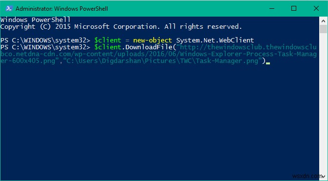 Windows 10에서 PowerShell을 사용하여 파일을 다운로드하는 방법 