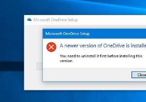 Windows 10  최신 버전의 OneDrive가 설치되어 있습니다  오류 해결 방법