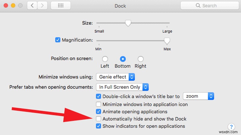 Mac에서 사라지는 Dock을 수정하는 방법 