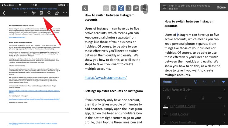 iPad 및 iPhone에서 무료 Microsoft Office를 얻는 방법 