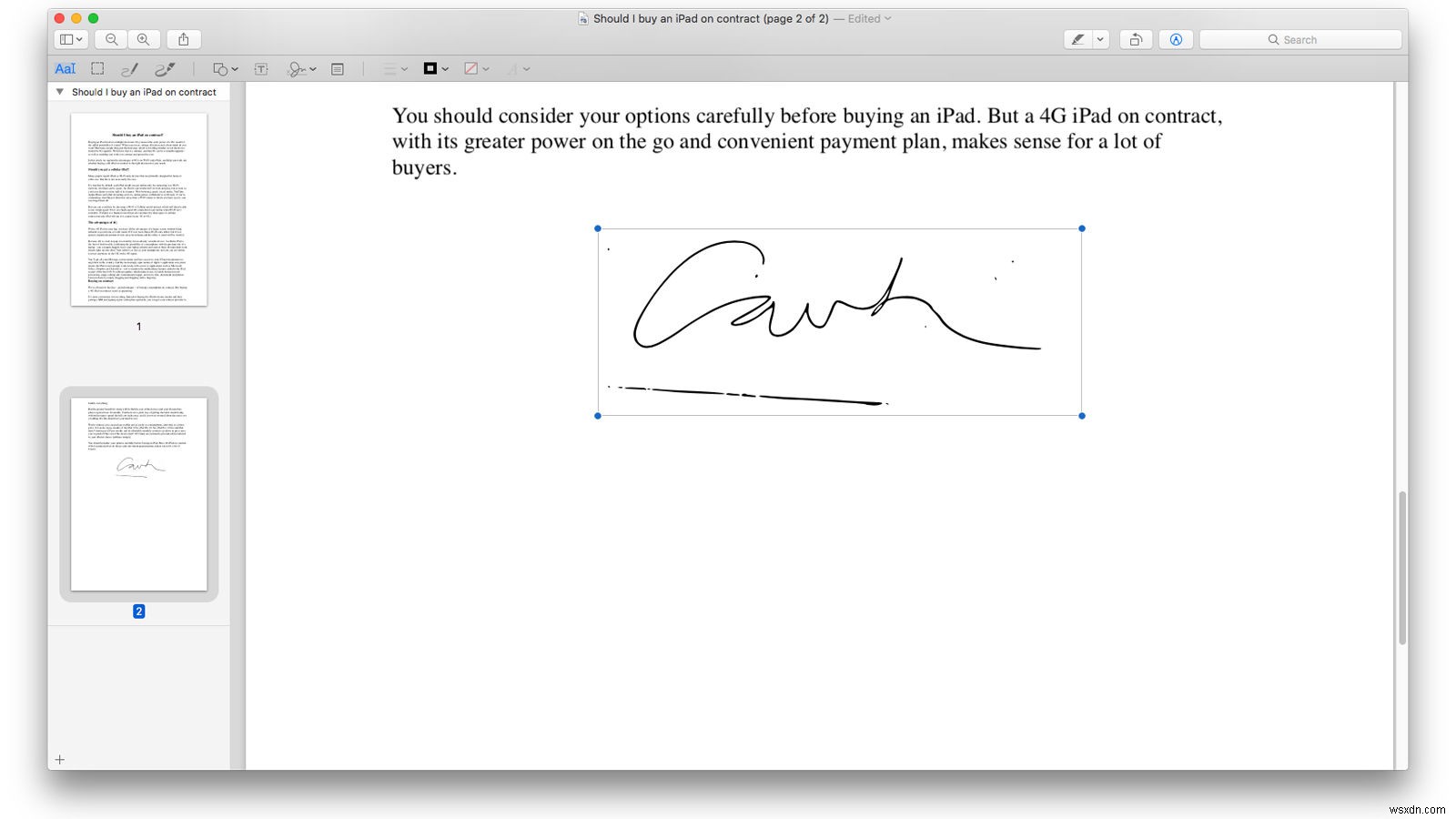 Mac에서 PDF에 서명하는 방법 