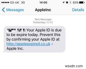경고:오늘 만료되는 Apple ID는 피싱 사기입니다. 
