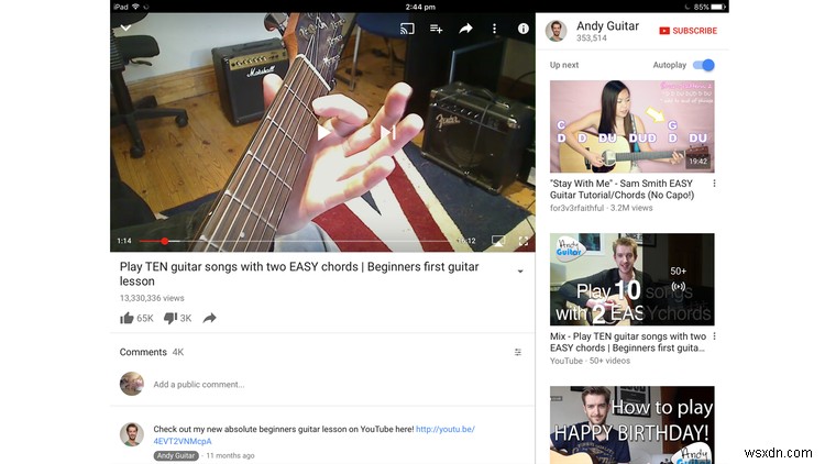 iPad에서 기타를 배우는 방법 