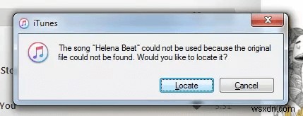 iTunes  원본 파일을 찾을 수 없습니다  오류를 수정하는 방법? 