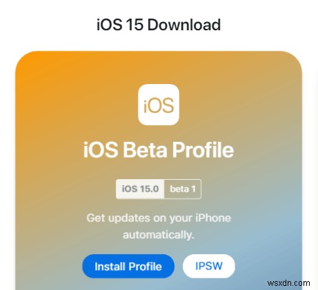 개발자 계정 없이 iOS 15 개발자 베타를 얻는 방법은 무엇입니까? 