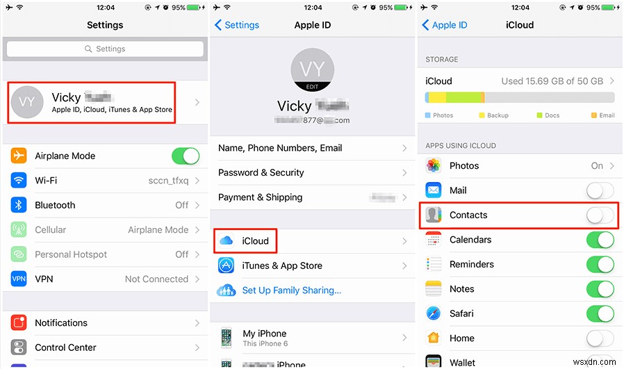 iCloud를 사용하여 iPhone에서 iPhone으로 연락처를 전송하는 방법 