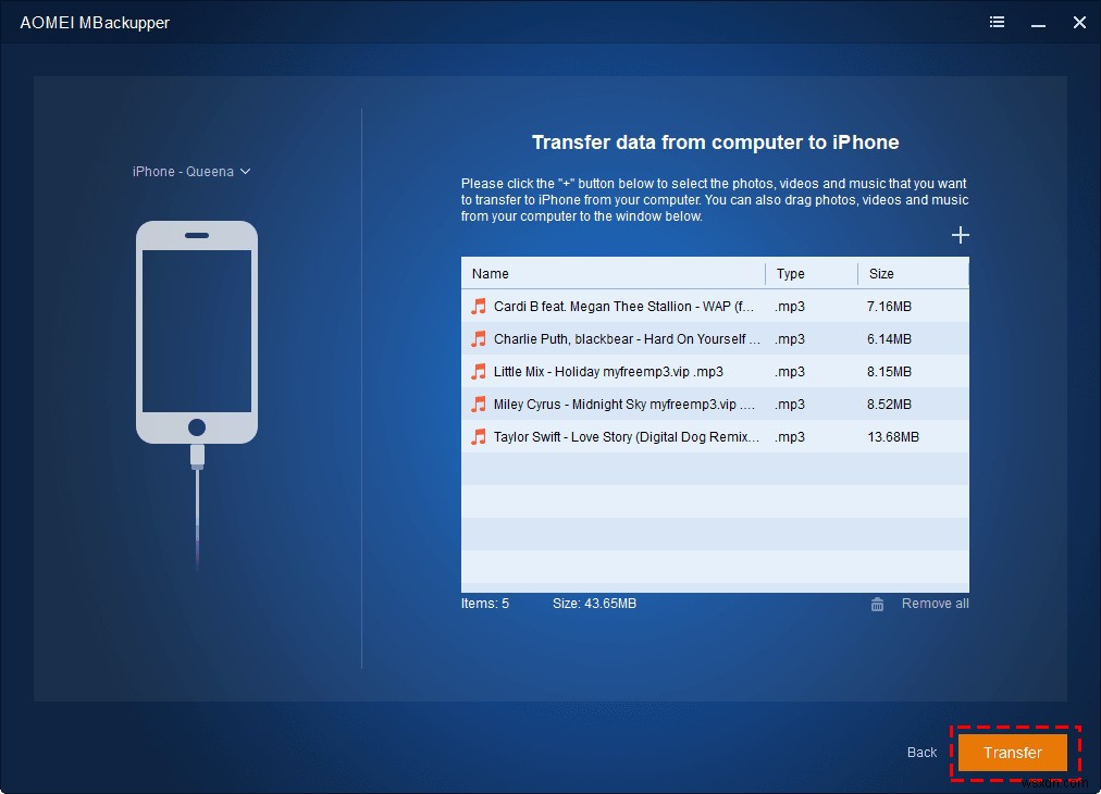 iPhone에서 iPad Pro/Air/mini로 음악을 전송하는 방법은 무엇입니까? 