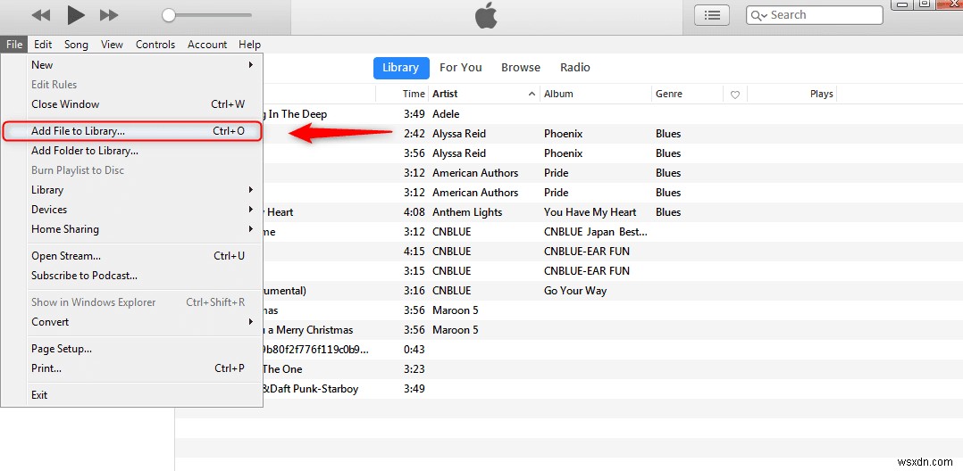 외장 하드 드라이브에서 iTunes로 음악을 전송하는 방법은 무엇입니까? 